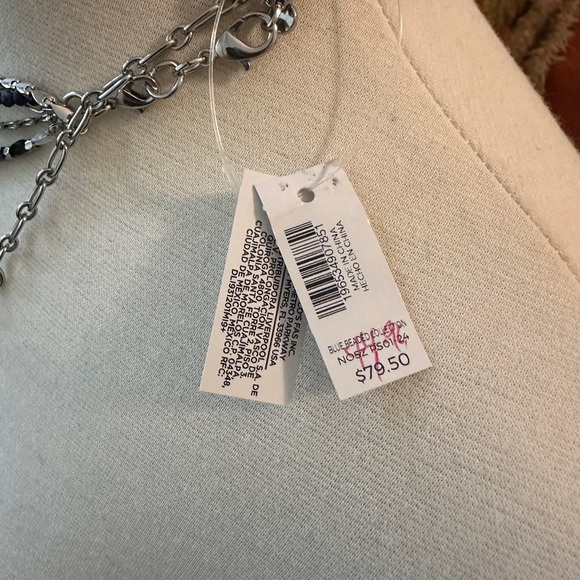 Elegant silver and Blue beads Layered convertible and adjustable Necklace. - Picture 11 of 11